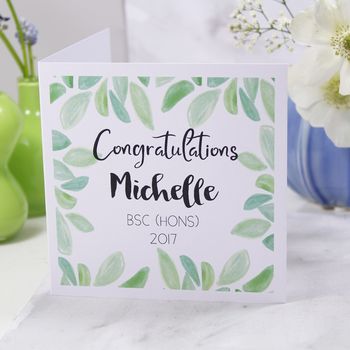 Personalised Graduation Congratulations Patterned Card, 2 of 3