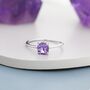 Genuine 1 Ct Amethyst Crystal Ring In Sterling Silver, thumbnail 1 of 12