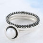 Pearl Stacking Ring Set. Oxidised Sterling Silver, thumbnail 7 of 8