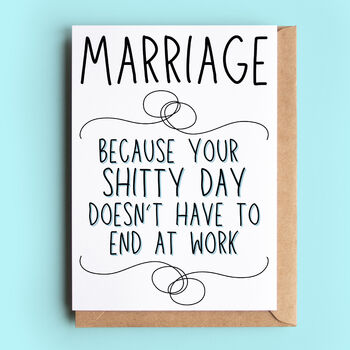 Marriage Because… Funny Anniversary Card, 3 of 3