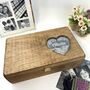 Personalised Heart Name Wooden Memory Box, thumbnail 9 of 12