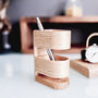 Modern Luxury Oak Pen Holder Storage Personalised Gifts, thumbnail 2 of 9