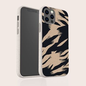 Abstract Monochrome Biodegradable Phone Case, 3 of 7