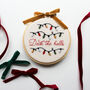 “Deck The Halls” With Christmas Lights Design Beginner Embroidery Kit, Hand Embroidery, thumbnail 3 of 7
