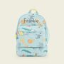 Personalised Blue Safari Mini Backpack With Compartment, thumbnail 1 of 7