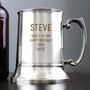 Personalised Engraved Any Message Stainless Steel Tankard, thumbnail 3 of 4
