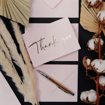 Thank You Cards With Silver, Gold Or Rose Gold Foil, 4 of 6