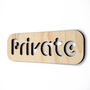 Modern Black Acrylic Private Door Sign, thumbnail 11 of 12
