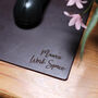 Personalised Home Office Vintage Leather Mouse Pad, thumbnail 3 of 12