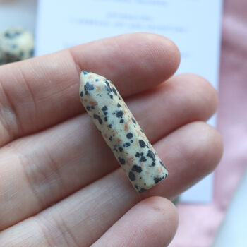 Dalmatian Jasper Crystal – Heart, Tower And Mushroom Trio, 5 of 5