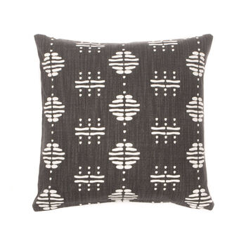Nala Recycled Cotton Cushion Cover In Charcoal, 2 of 2