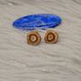Brown Druzy Agate Silver Stud Earrings, thumbnail 1 of 6