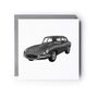 Jaguar E Type – Classic Car Greeting Card, thumbnail 3 of 6