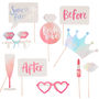 Hen Party Pink And Iridescent Photo Booth Props, thumbnail 2 of 3