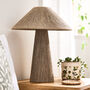 Natural Jute Rope Tapered Mushroom Table Lamp, thumbnail 1 of 4