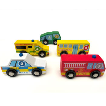 Traffic Match ‘N Stack Blocks With Wooden Car Vehicles, 8 of 12