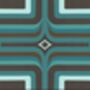 Retro Geometric Wallpaper Turquoise/ Brown, thumbnail 3 of 5