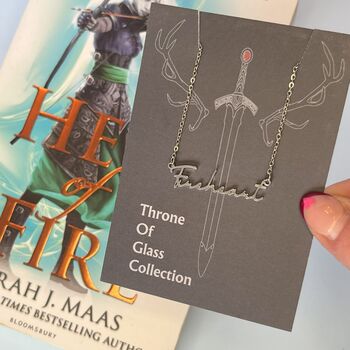 Throne Of Glass Fireheart Name Necklace, 4 of 5