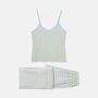 Women's 'Cornish' Bamboo Lace Camisole Pyjama Set, thumbnail 4 of 5