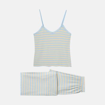 Women's 'Cornish' Bamboo Lace Camisole Pyjama Set, 4 of 5