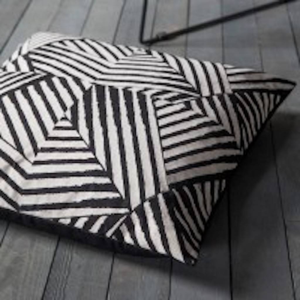 Black And White Geo Floor Cushion