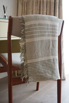 Striped Organic Cotton Peshtemal Towel, 4 of 10