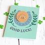 Good Luck Card And Horseshoe Earrings Gift Set, thumbnail 1 of 4