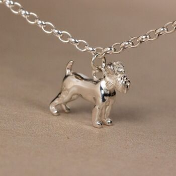 Personalised Schnauzer Silver Chain Bracelet, 2 of 11