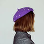 Pearl Embellished Wool Beret, thumbnail 6 of 12