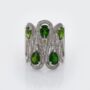 Dazzling Green Diopside 925 Sterling Silver Statement Ring, thumbnail 1 of 2