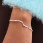 Sterling Silver Twist Open Bangle, thumbnail 2 of 4