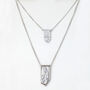 Double Layer Geometric Marble Pendant Necklace, thumbnail 1 of 4