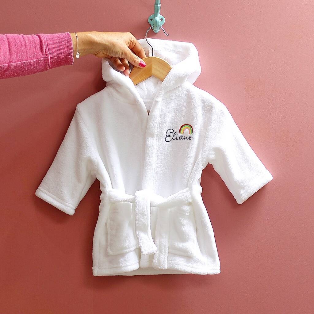 Personalised Rainbow Dressing Gown By Jack Spratt