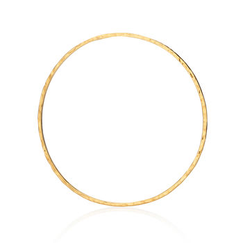 Gold Plated Hammered Bangle, 3 of 6