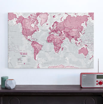 World Is Art Canvas Map Prints, 4 of 9