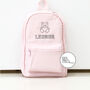Pink Personalised Name And Design Unisex Mini Backpack, thumbnail 1 of 6