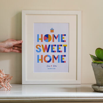 Home Sweet Home Personalised Gift Print, 3 of 6