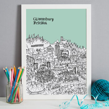 Personalised Glastonbury Festival Print, 6 of 9