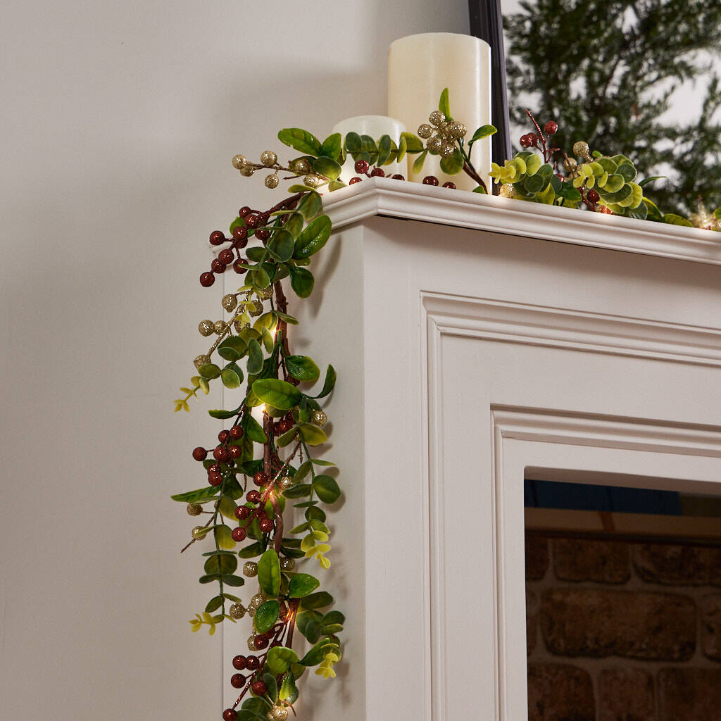 Copper Berry LED Autumn Garland, 1 of 4