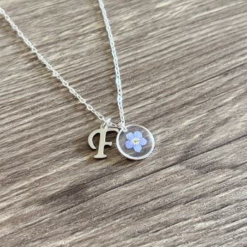 Forget Me Not Initial Necklace, 3 of 7