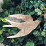Pressed Metal Gold Dove Festive Hanging Decoration, thumbnail 2 of 3