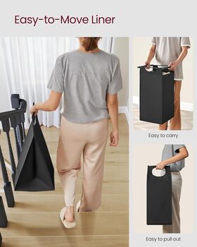 Multi Compartment Laundry Hamper With Removable Bags, 7 of 9