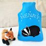 Badger Personalised Hot Water Bottle Cover, thumbnail 2 of 6