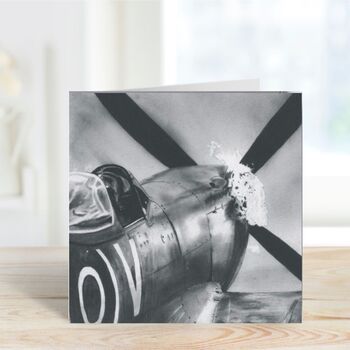 Spitfire Take Off Aviation Greeting Card, 6 of 6