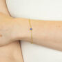 Yellow Gold Plated September Birthstone Bracelet, thumbnail 2 of 6