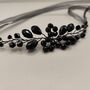 Black Crystal Ribbon Wrist Corsage, thumbnail 5 of 9