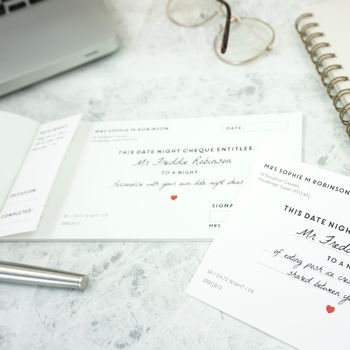 Personalised Date Night Cheques, 6 of 12