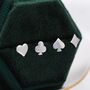 Card Suit Stud Earrings Hearts Spades Diamonds Clubs, thumbnail 3 of 11