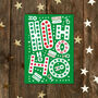 Ho Ho Ho Green Christmas Card, thumbnail 5 of 6