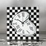 Optical Illusion Chequered Art Deco Wall Clock, thumbnail 3 of 6